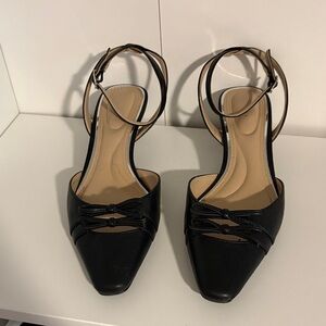 Kelly & Katie Black Ankle Strap Heels